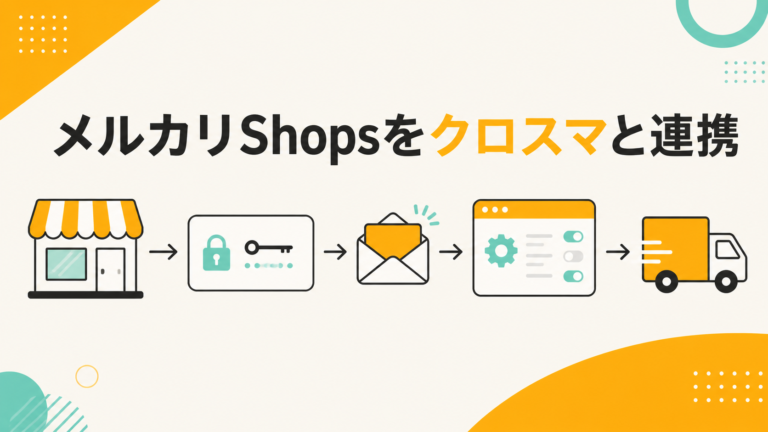 クロスマとメルカリShopsを連携する設定の流れ