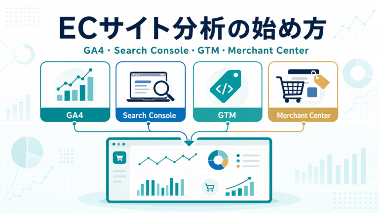 GA4・Search Console・GTM・Merchant Centerを使ったECサイト分析の全体像