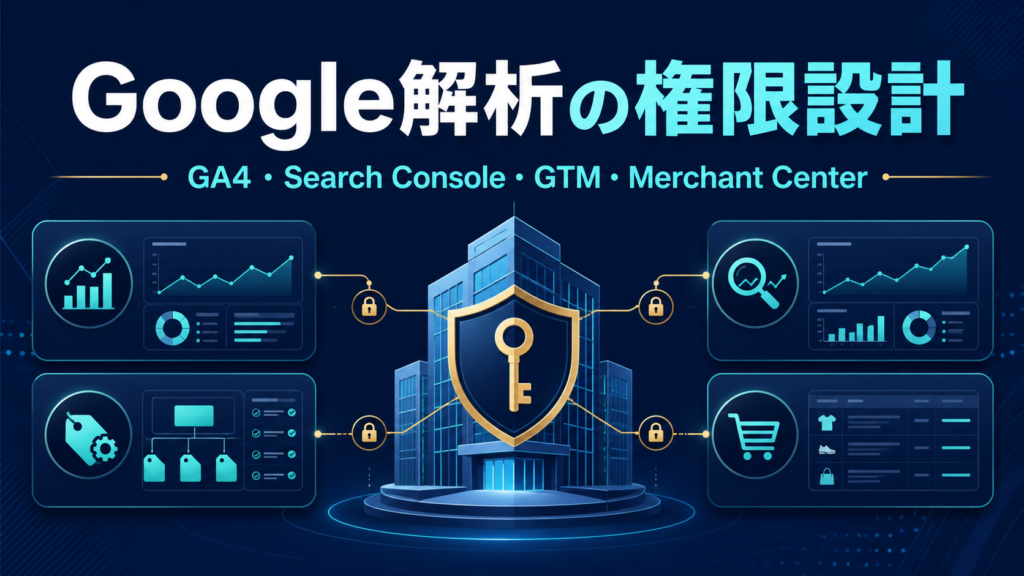Google解析ツールのアカウントと権限を会社主体で管理するイメージ